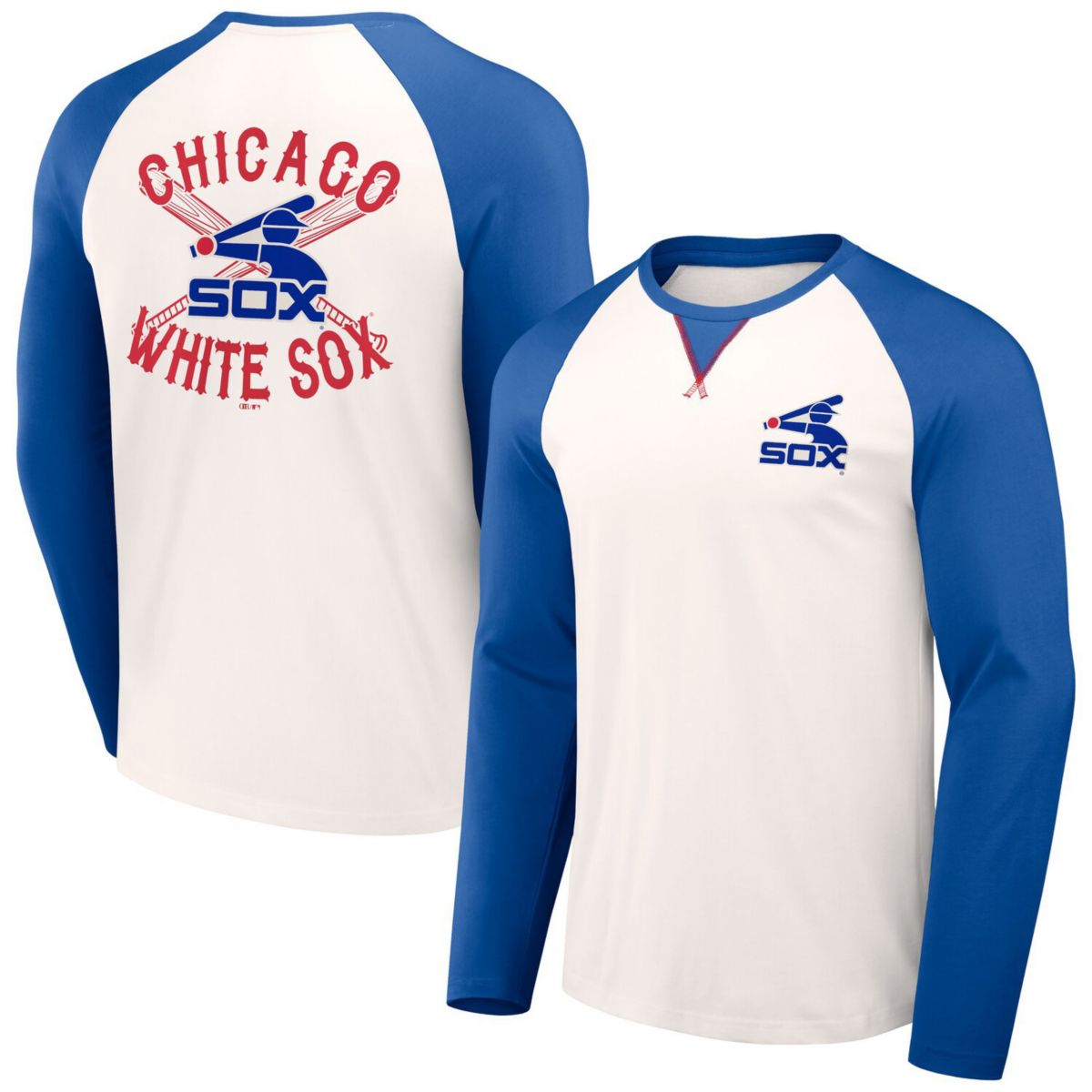 Мужская Футболка Unbranded Darius Rucker Collection by Fanatics Бело-Голубая Chicago White Sox Team Color Raglan Unbranded