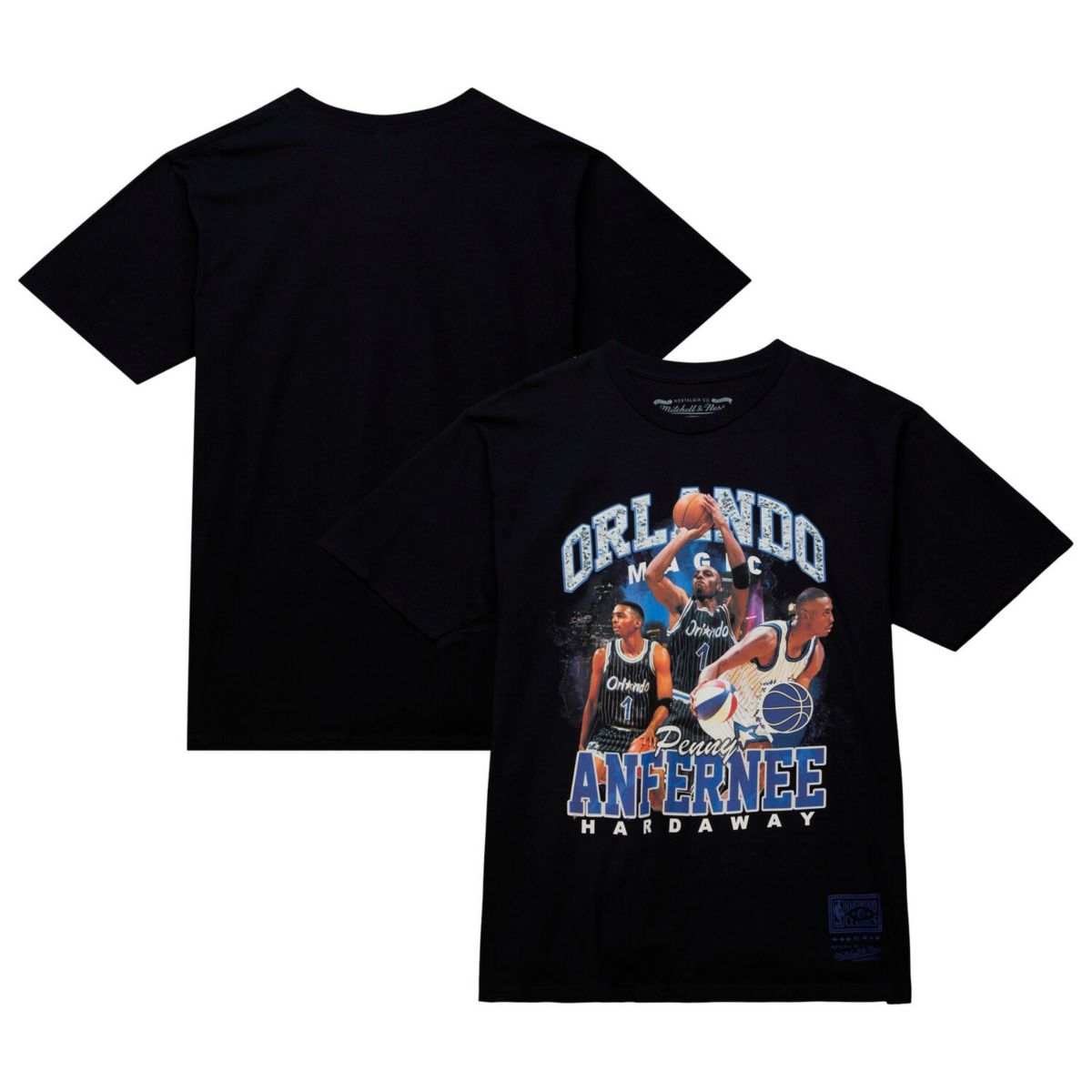 Мужская Футболка Mitchell & Ness Penny Hardaway Черная Orlando Magic Hardwood Classics Bling Concert Mitchell & Ness