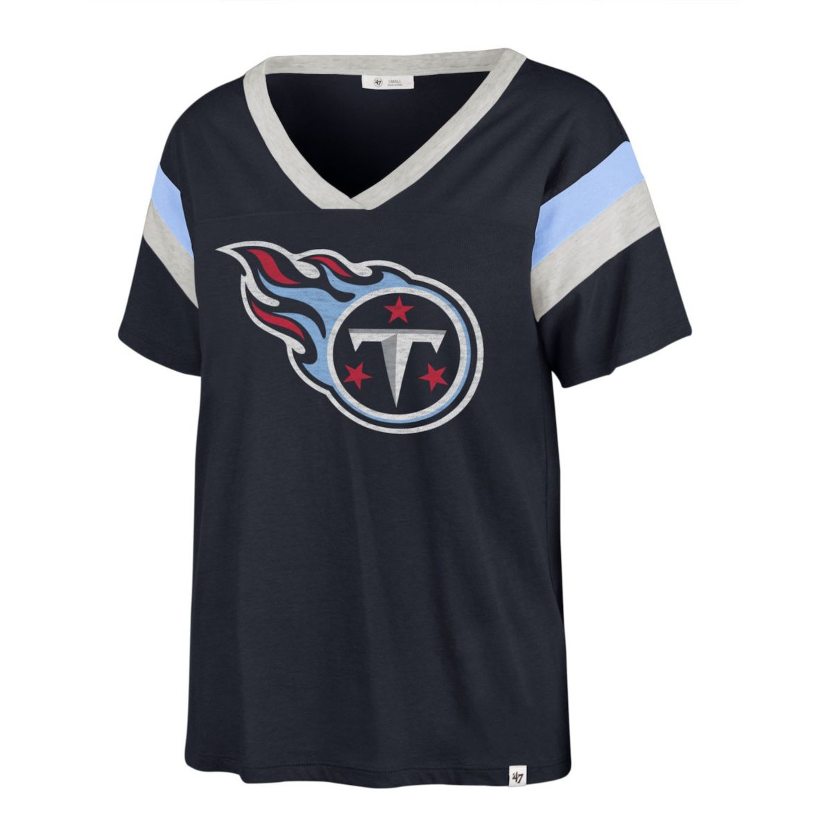 Женская Футболка Unbranded Navy Tennessee Titans Phoenix V-Neck Unbranded