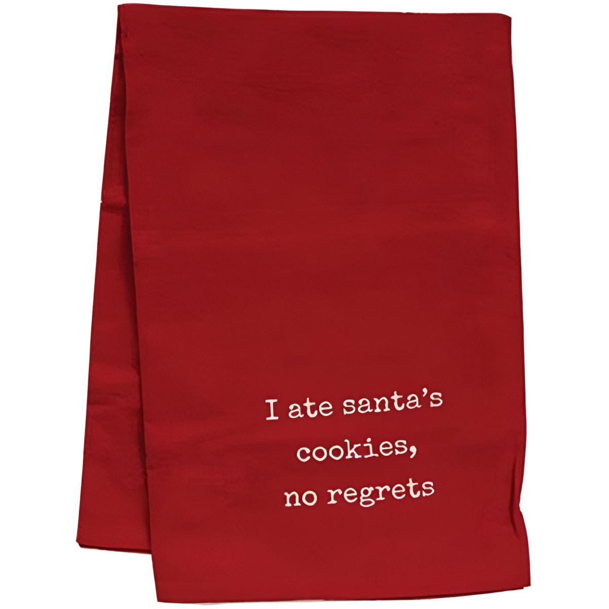 Decorative & Functional Christmas No Regrets Kitchen Towel with 'I Ate Santa’s Cookies for Kitchens Slickblue