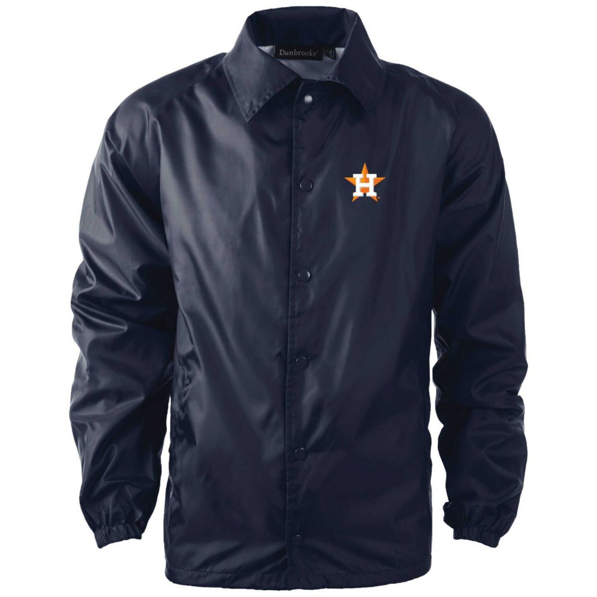 Мужская Повседневная куртка Dunbrooke Navy Houston Astros Coach's Raglan Full-Snap Windbreaker Dunbrooke