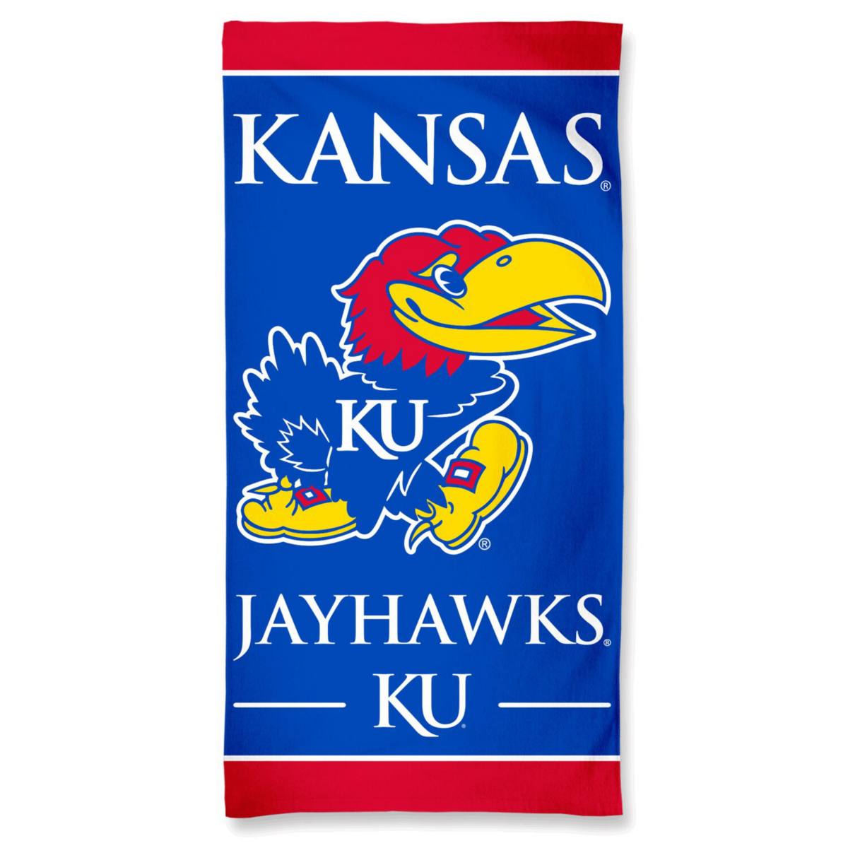 WinCraft Kansas Jayhawks 30&#34; x 60&#34; Fiber Beach Towel Wincraft