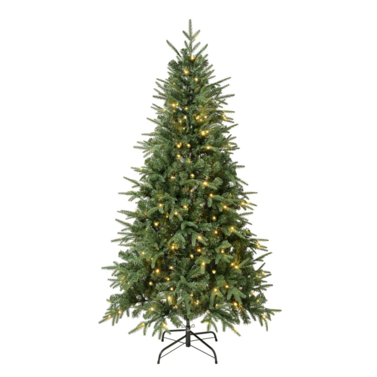 National Tree Company 6-ft. Pre-Lit Feel-Real® Duxbury Light Green Mixed Hinged Artificial Christmas Tree National Tree Company