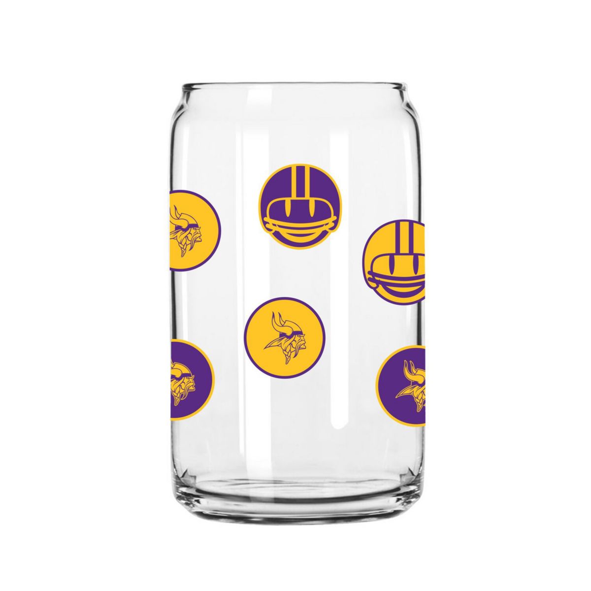 Minnesota Vikings 16oz. Smiley Can Glass Unbranded