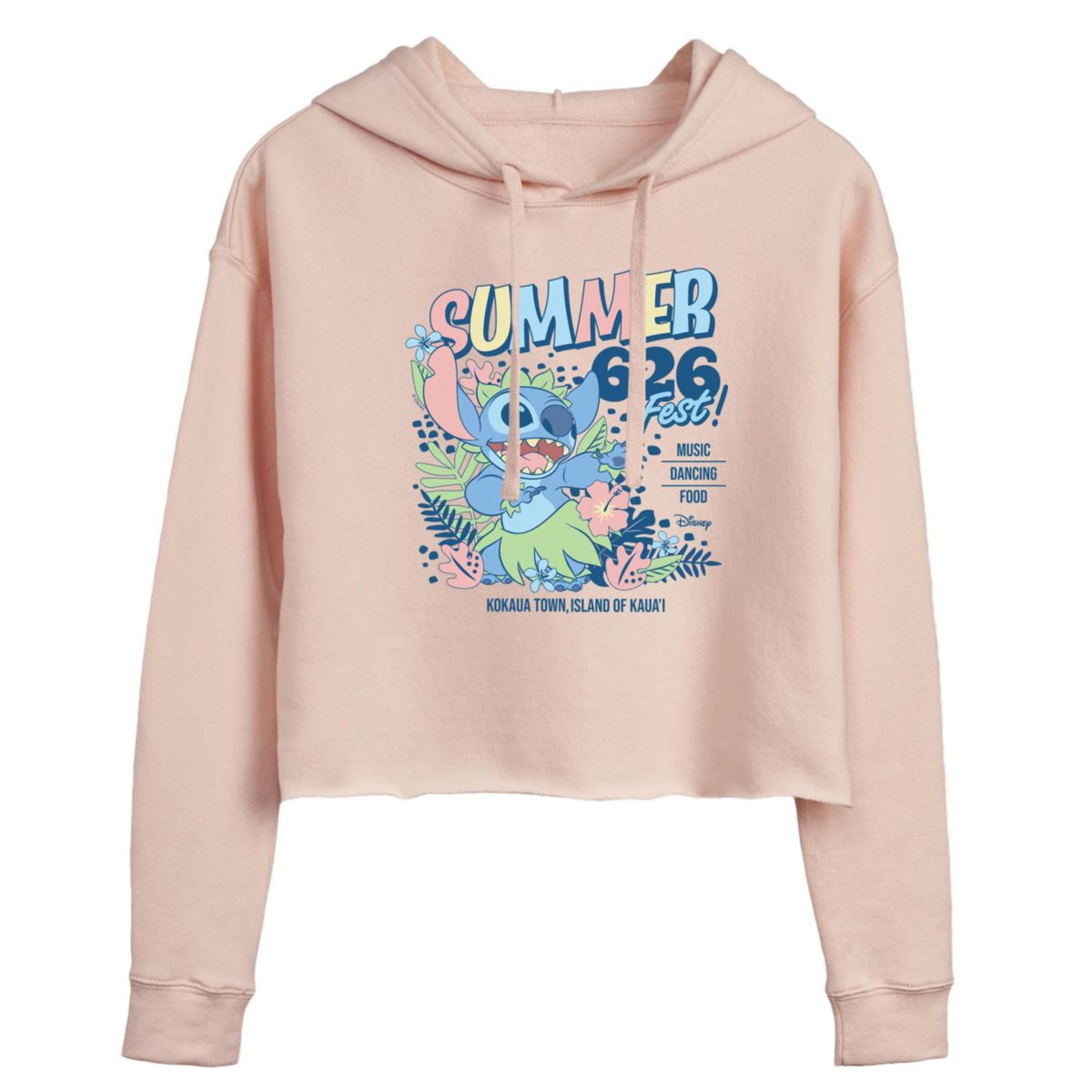 Женская Футболка Disney Lilo & Stitch Summer 626 Fest Cropped Hoodie Disney