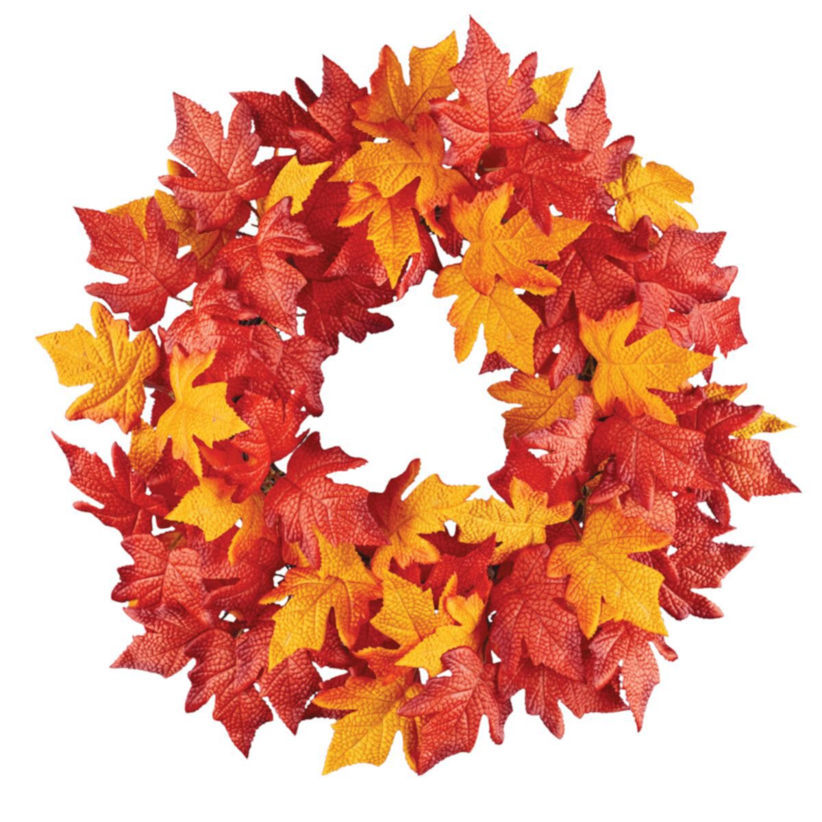 Collections Etc Beautiful Leaves Of Autumn Colorful Hanging Wreath Circle Collections Etc.