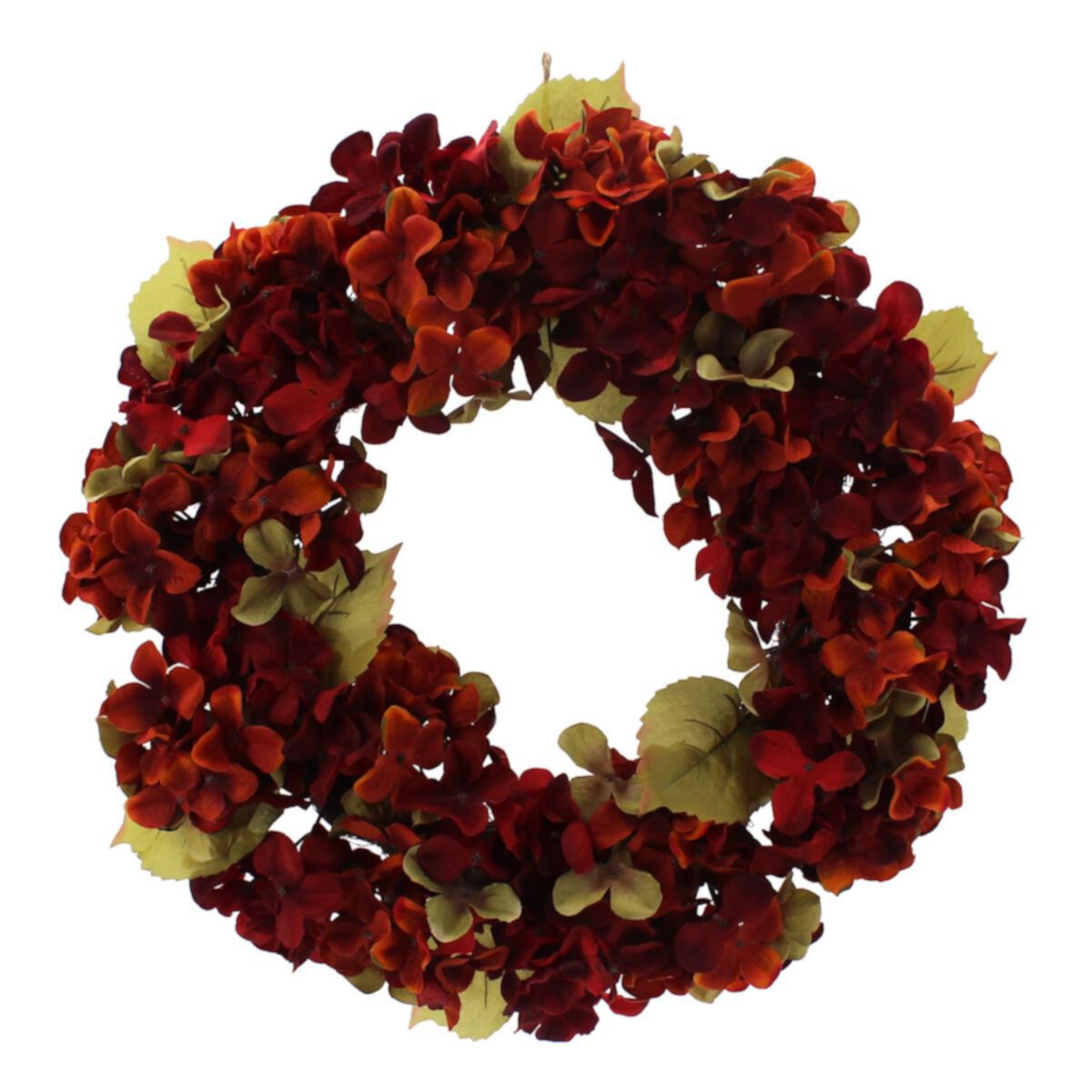 Artificial Red Hydrangea Wreath Unbranded