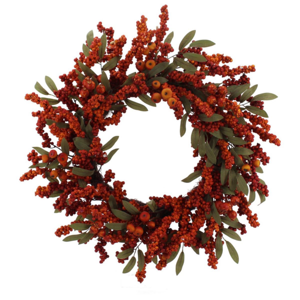 Artificial Red Berry Wreath Unbranded