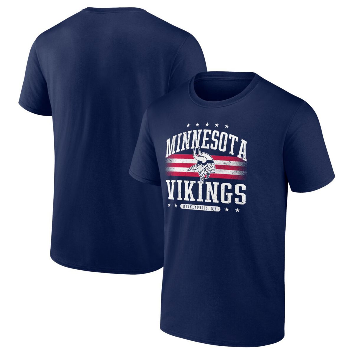 Мужская Футболка Fanatics Navy Minnesota Vikings Americana Fanatics Brands - White Label