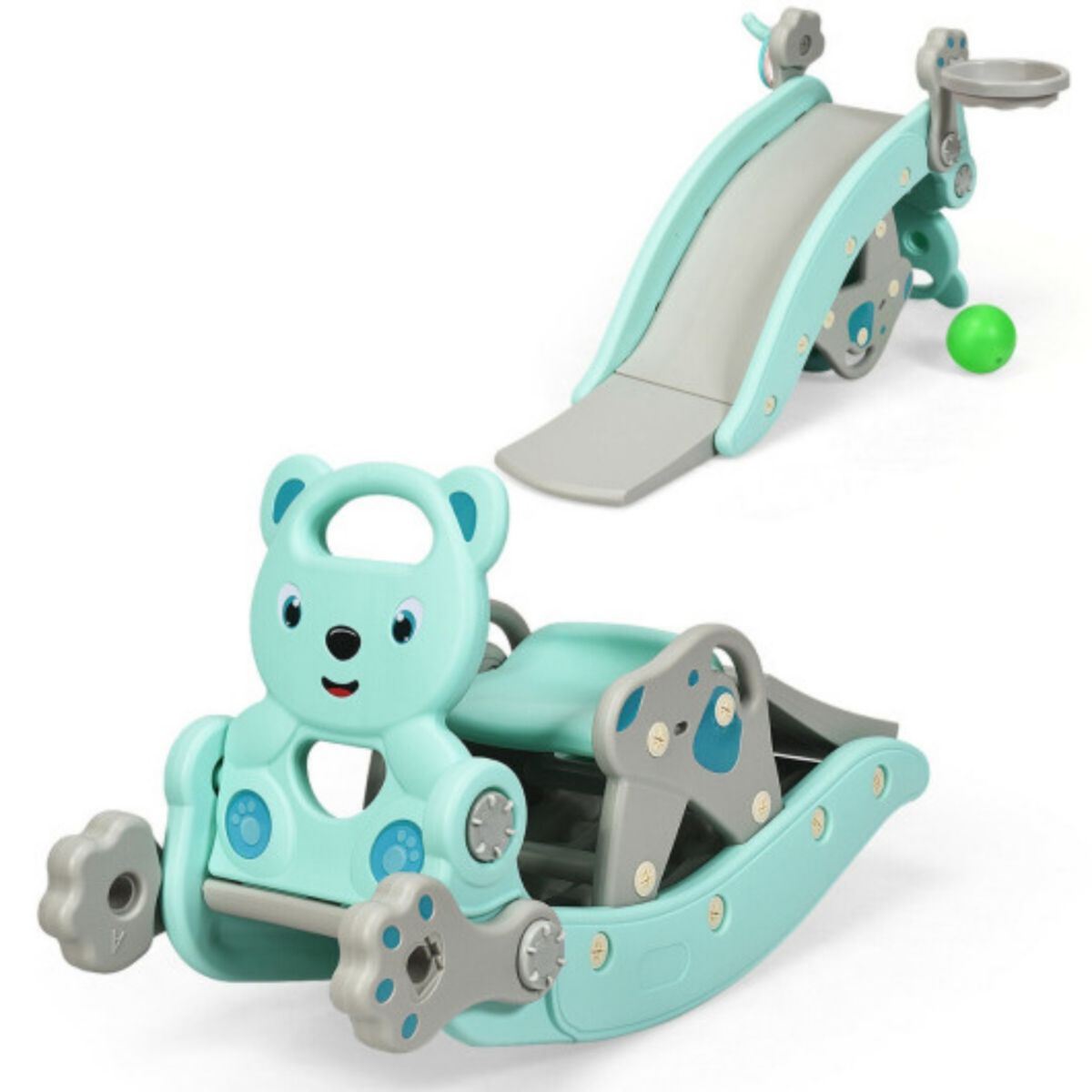 4-in-1 Baby Rocking Horse Slide Set Slickblue