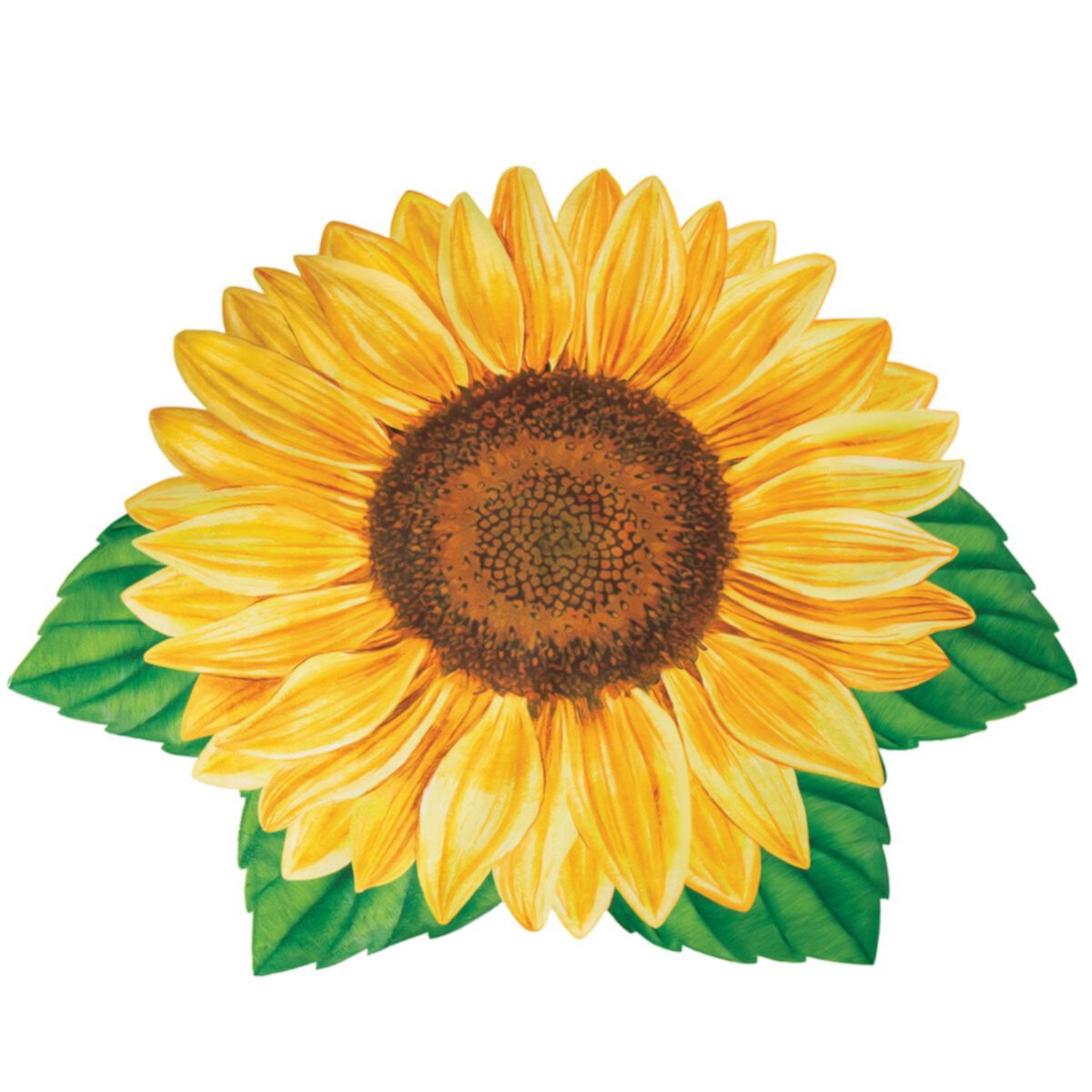 Collections Etc Unique Sunflower-shaped Skid-resistant Accent Rug Circle Collections Etc.