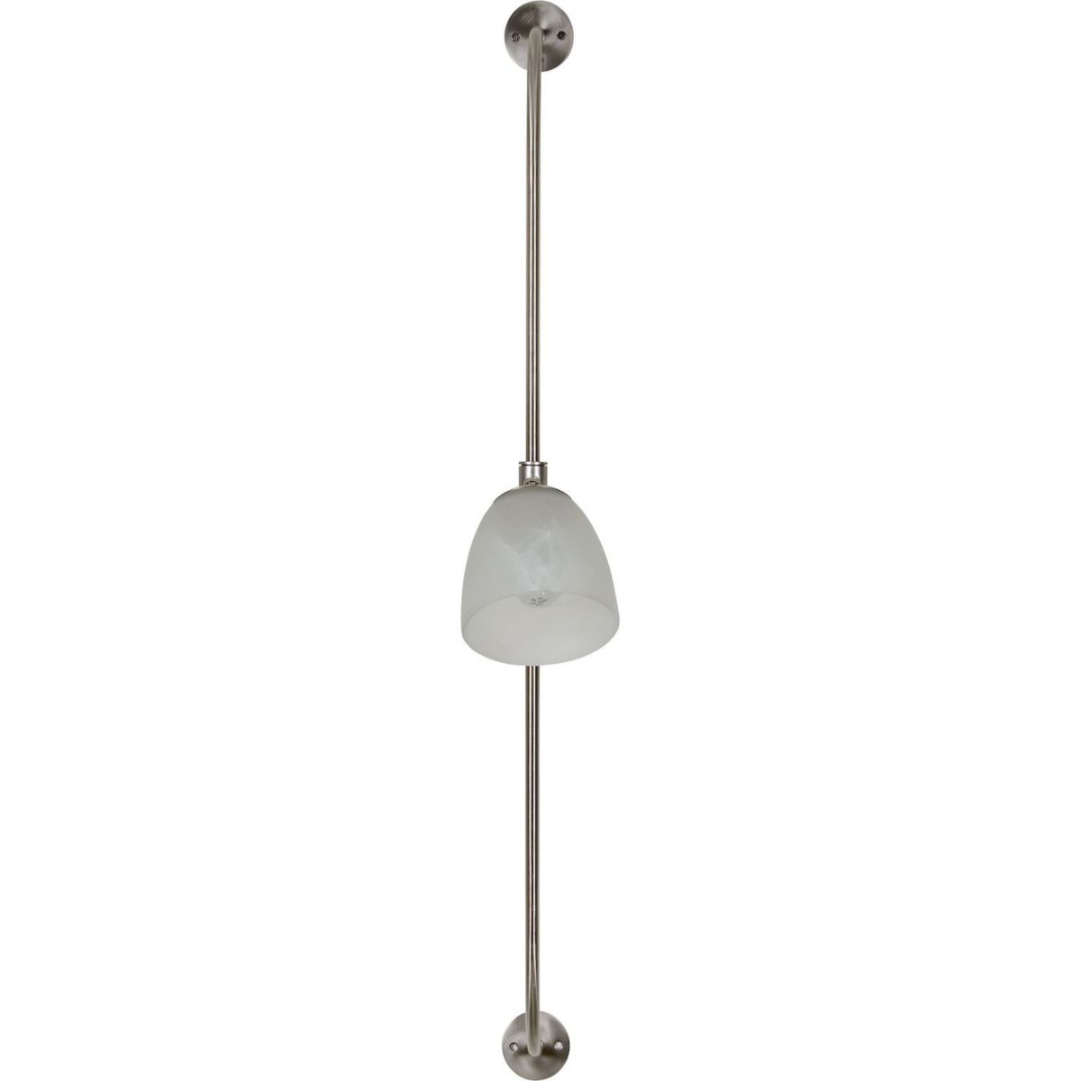 37&#34; Satin Nickel Finished 1-Light Glass Wall Sconce Signature Home Collection