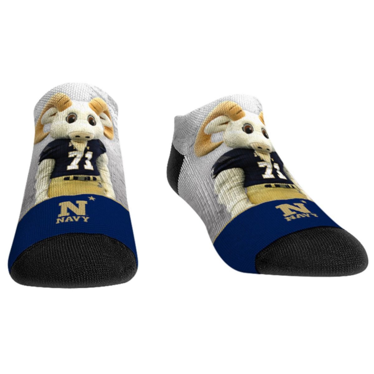 Детские Носки Rock Em Socks Navy Midshipmen Mascot Walkout низкие Unbranded