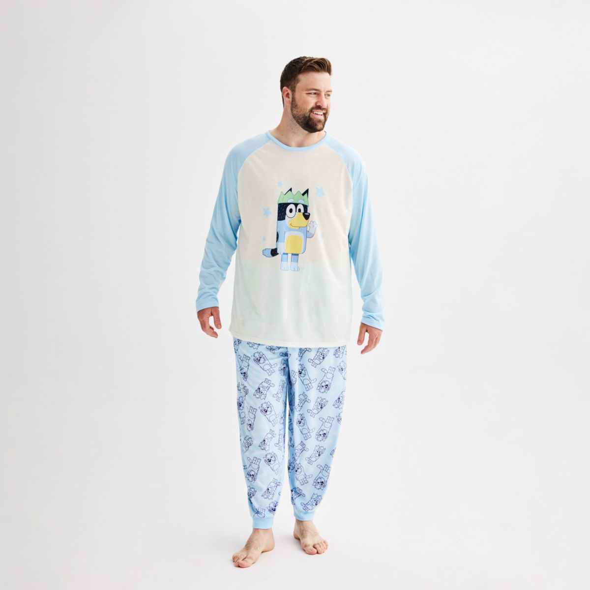 Мужские Пижамы Licensed Character Big & Tall Jammies For Your Families® Bluey Licensed Character