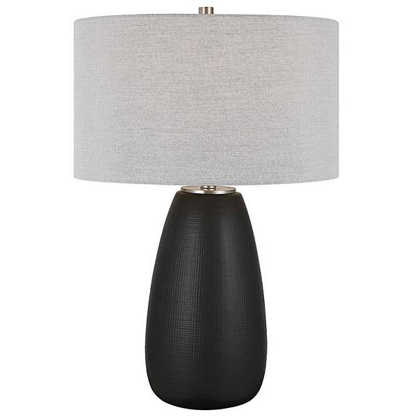 Uttermost Twilight Satin Black Table Lamp Uttermost