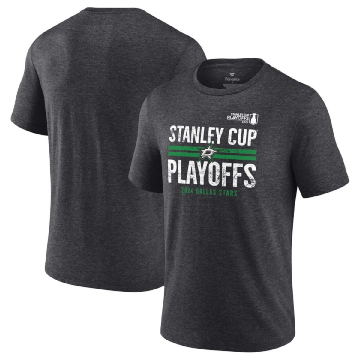 Мужская Футболка Unbranded Dallas Stars 2024 Stanley Cup Playoffs Crossbar Tri-Blend Unbranded