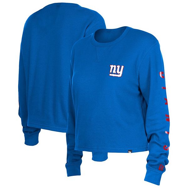 Женская термодинамическая футболка с длинным рукавом New Era Royal New York Giants New Era