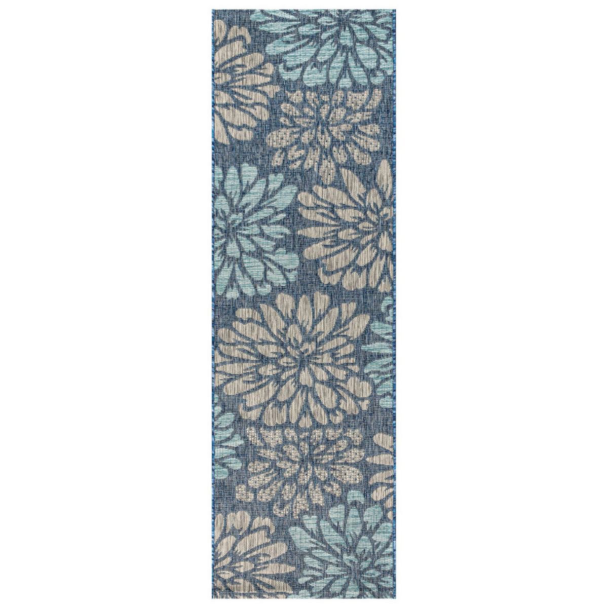 Zinnia Modern Floral Textured Weave Indoor/outdoor Area Rug Jonathan Y Designs