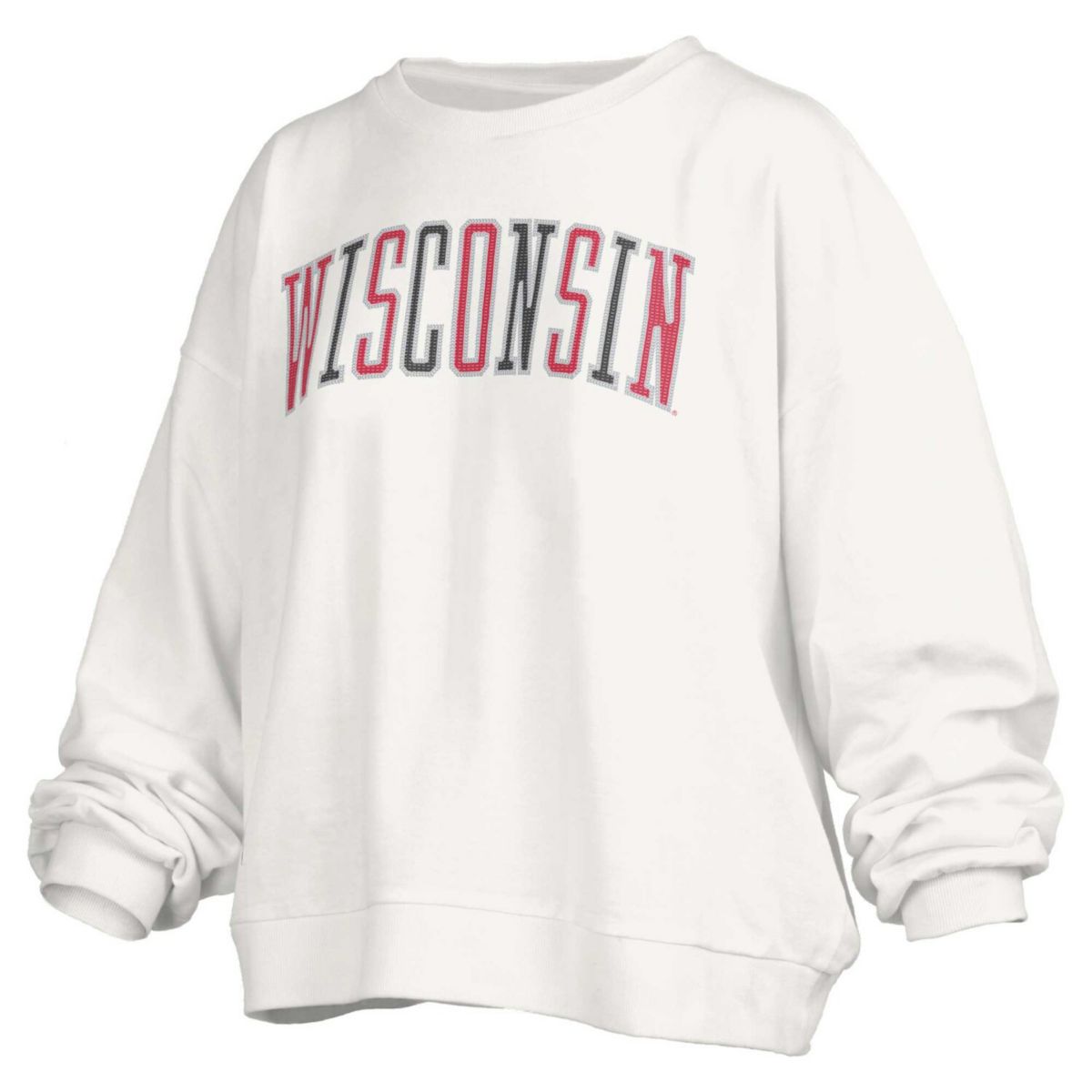 Женский оверсайз худи из хлопка с логотипом Wisconsin Badgers от Pressbox Janise Pressbox