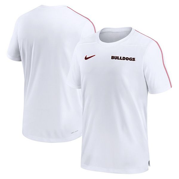 Мужская футболка Nike Georgia Bulldogs 2024 Sideline Coach Dri-FIT с коротким рукавом Nike