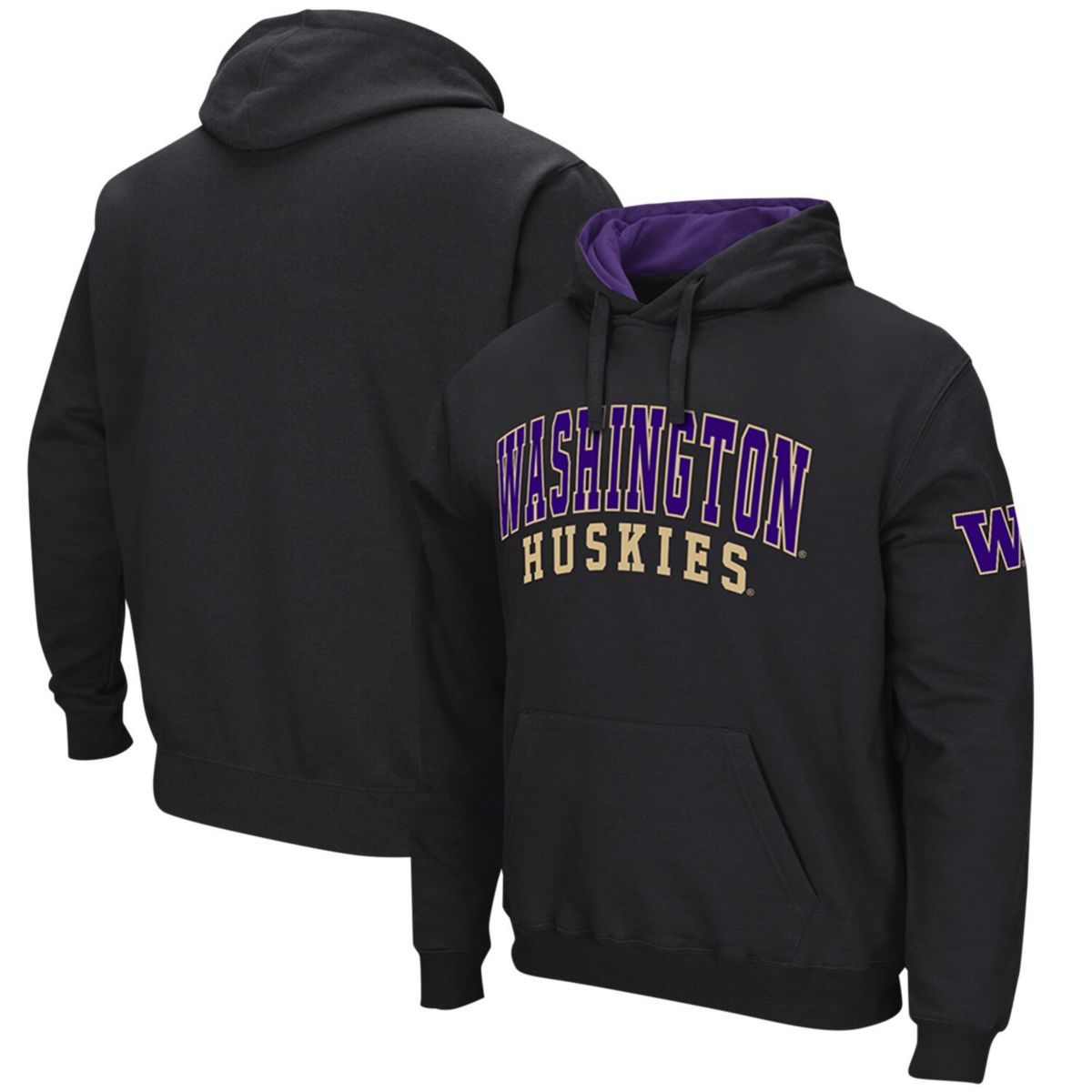 Мужская Футболка Colosseum Double Arch Black Washington Huskies Colosseum