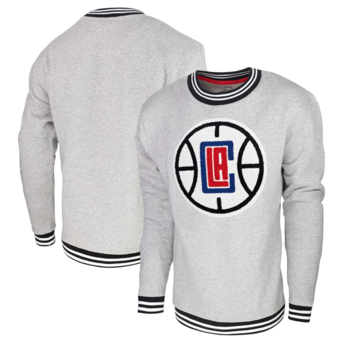  Футболка Stadium Essentials Heather Gray LA Clippers Club Level Stadium Essentials