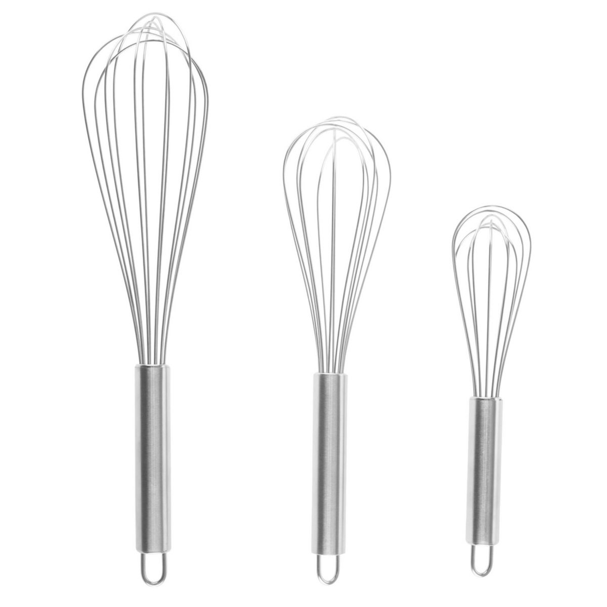 Classic Cuisine 3-Piece Stainless Steel Wire Whisk Stainless Set Classic Cuisine