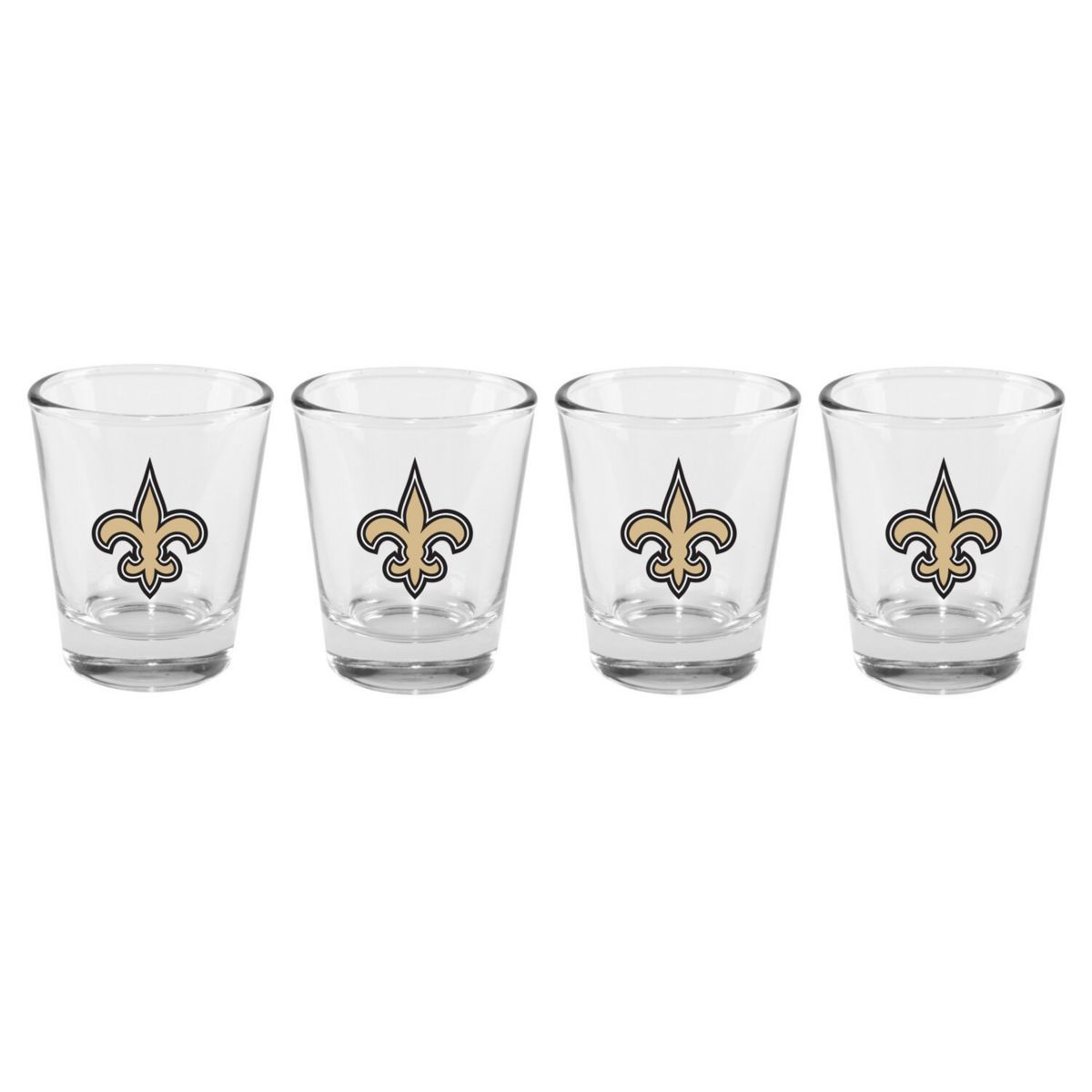 The Memory Company New Orleans Saints 4-Pack 2oz. Shot Glass Set The Memory Company