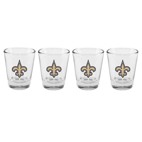 The Memory Company New Orleans Saints 4-Pack 2oz. Shot Glass Set The Memory Company