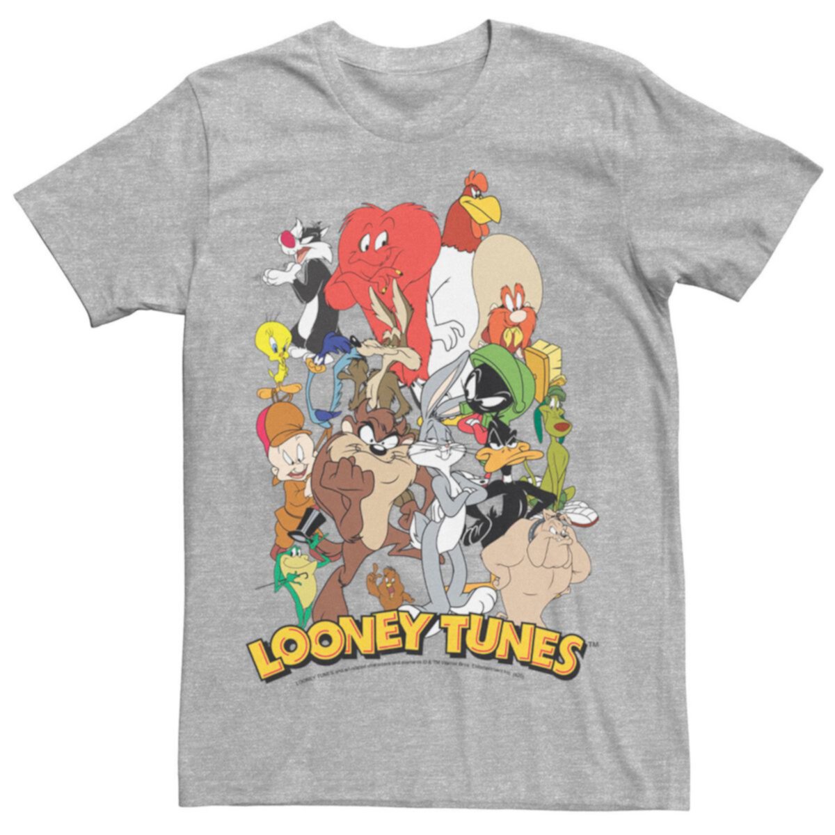 Мужская Футболка Licensed Character Looney Tunes Character Stack Logo Licensed Character