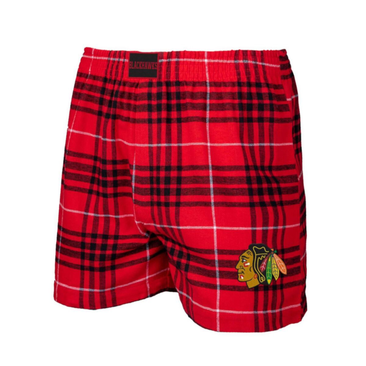 Men's Concepts Sport Red/Black Chicago Blackhawks Concord Flannel Boxers Unbranded