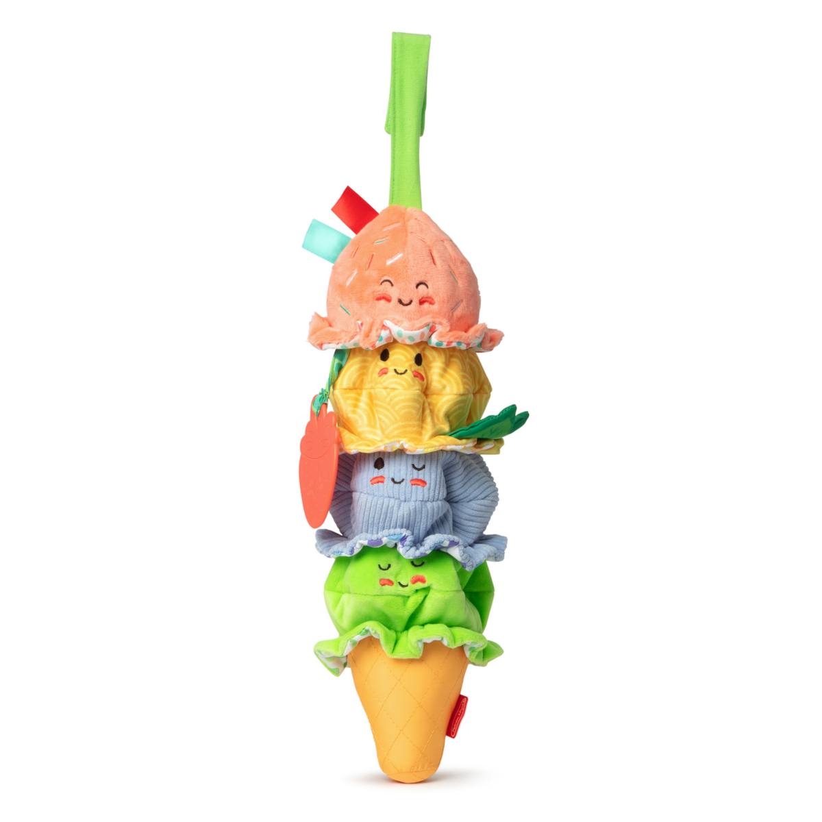 Melissa & Doug Ice Cream Take-Along Clip-On Infant Toy with Sound and Vibration Melissa & Doug