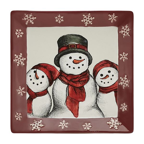 St. Nicholas Square® Yuletide Ceramic Square Dinner Plate St. Nicholas Square