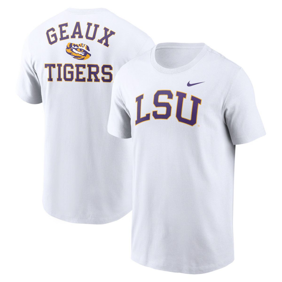 Men's Nike White LSU Tigers Blitz 2-Hit T-Shirt Nike