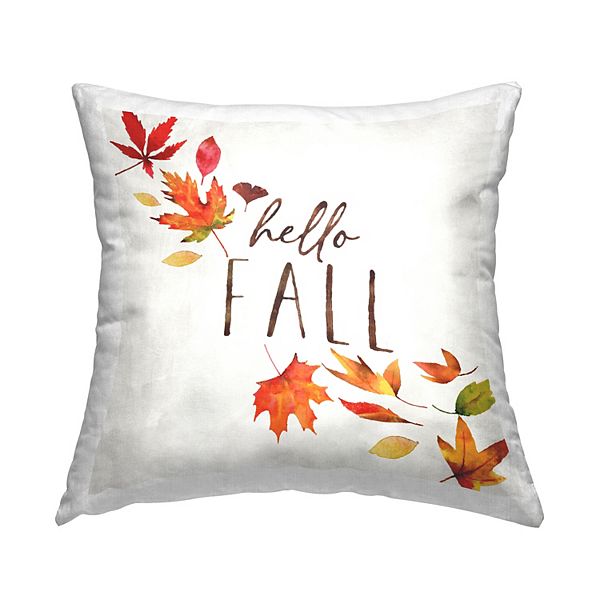 Stupell Home Decor Hello Fall Autumn Throw Pillow Stupell Home Decor