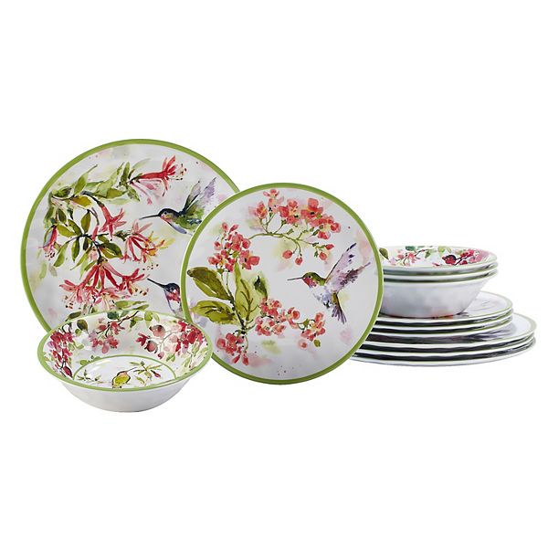 Certified International 12-Piece Hummingbird Dinnerware Set Certified International