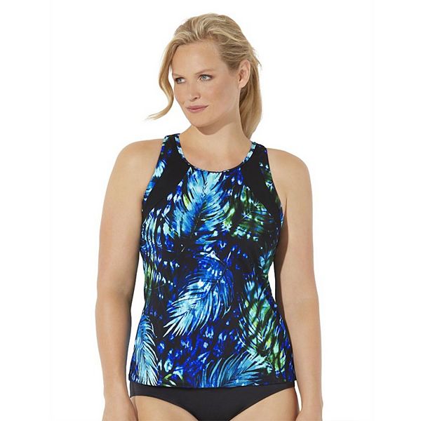 Женский Топ для плавания Swimsuits For All High Neck Racerback Tankini Swimsuits For All