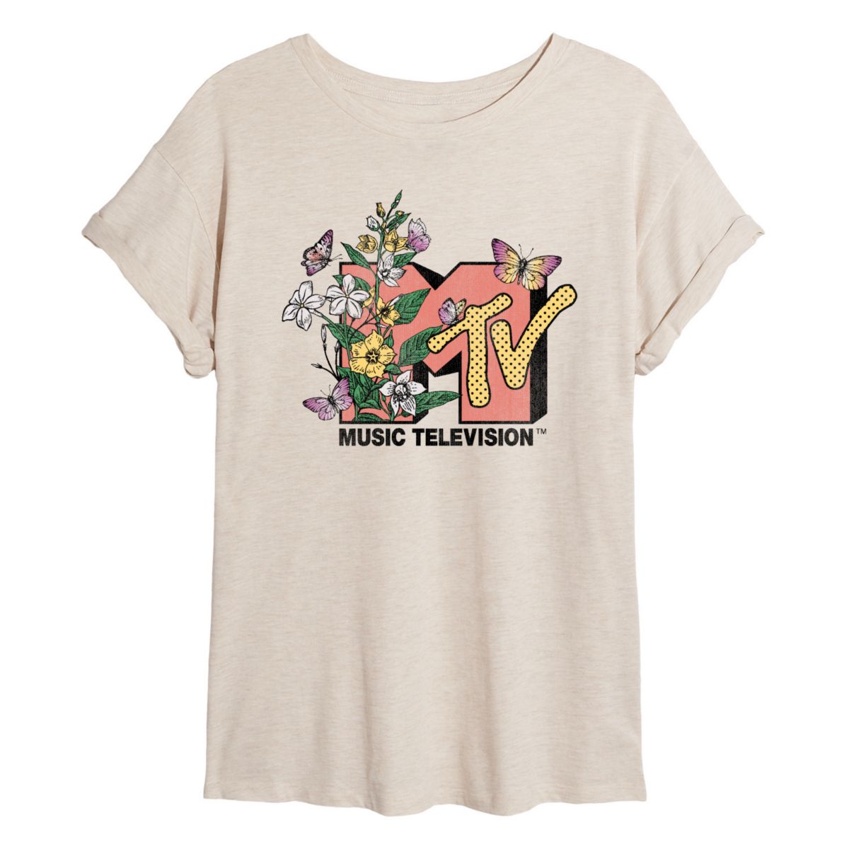 Детская Футболка Licensed Character MTV Botanical Art Flowy Tee Licensed Character