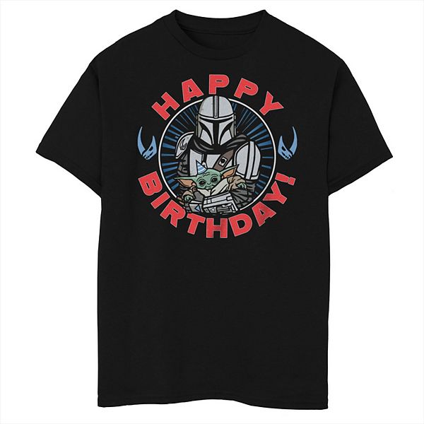 Детская Футболка Licensed Character The Mandalorian Happy Birthday Badge Licensed Character