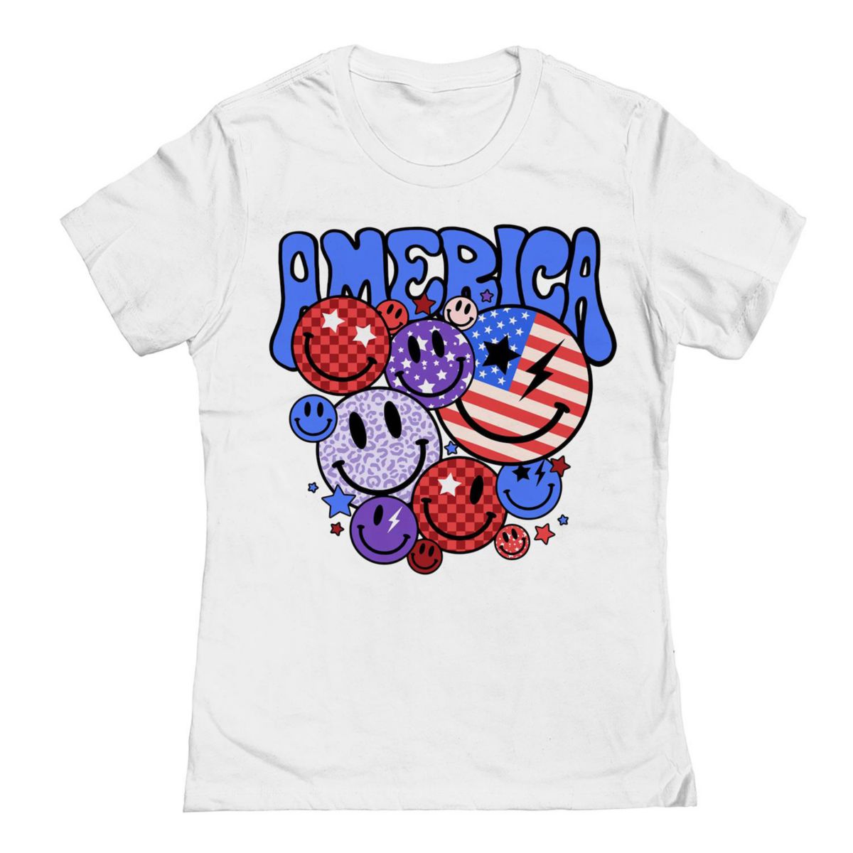 Детская Футболка Unbranded America Smileys Patriotic Unbranded