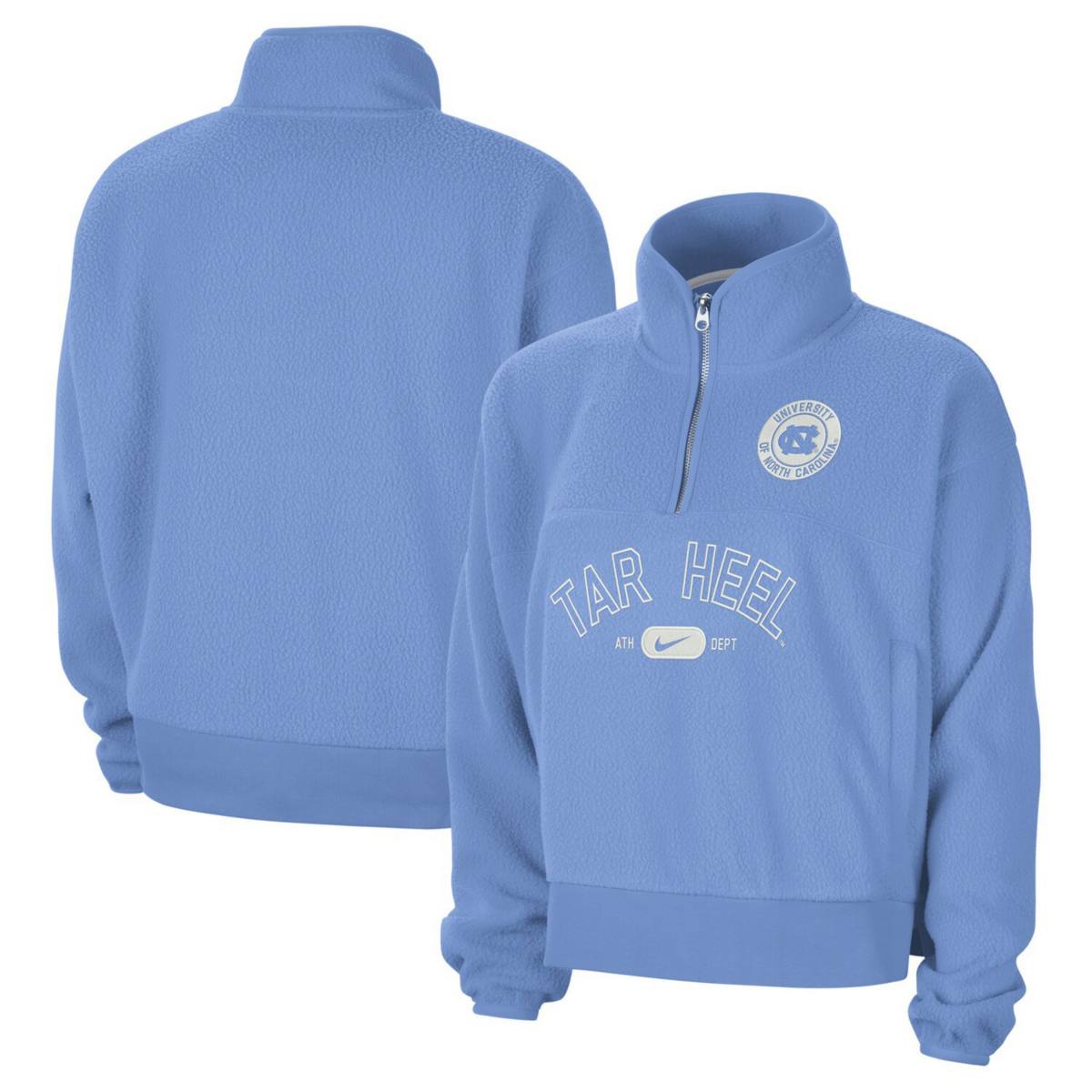 Women's Nike Carolina Blue North Carolina Tar Heels Fly Fleece Quarter-Zip Jacket Nike