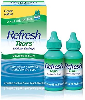 Refresh Tears, Lubricant Eye Drops (Капли), 2 Bottles .5 fl oz (Жидкие унции) (15 ml) Refresh