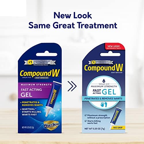 Compound W Maximum Strength Fast Acting Gel Wart Remover, 0.25 oz Compound W