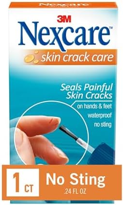 Nexcare Skin Crack Care, Skincare Solution for Cracked Skin, Keep in First Aid Kit - 0.24 fl oz (Жидкие унции) Bottle 3M