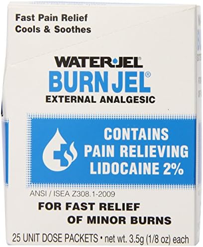 Water Jel, First Aid Burn Relief, Burn jel, 25 count Water Jel