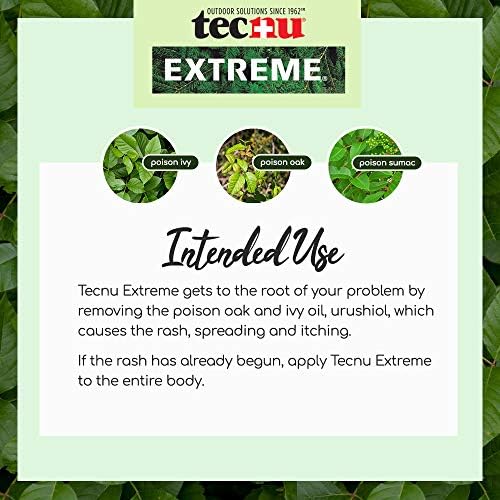 Tecnu Extreme Poison Ivy & Oak Scrub, 4 Oz, Removes Poisonous Plant Oils That Cause Rash and Itching, Poison Ivy and Poison Oak Urushiol Oil Remover for Itchy Skin Relief, Cleanses & Calms Tecnu Extreme