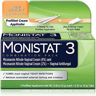 Monistat 3 Day Yeast Infection Treatment for Women, 3 Miconazole Pre-Filled Cream Applicators & External Monistat Anti-Itch Cream Bundle Monistat