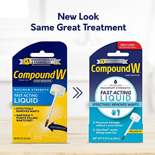 Compound W Maximum Strength Fast Acting Liquid Wart Remover, 0.31 fl oz Compound W