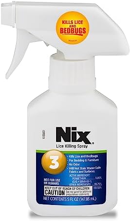 Nix Lice & Bedbug Killing Spray for Home, Bedding & Furniture, 5 fl oz Nix