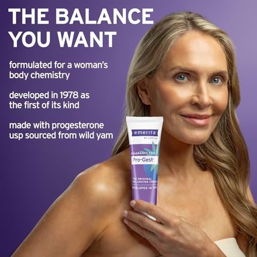 Emerita by Life-flo Pro-Gest Balancing Cream (Крем) - Progesterone Cream for Women - Original Balancing Cream with USP Progesterone from Wild Yam, Fragrance Free, Made Without Parabens, 60-Day Guarantee, 2oz Emerita